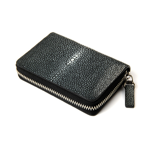 Cartera de Cuero Genuino Personalizada para Hombre, de Gran Capacidad, con Espacio para Llaves, Cartera de Moda para Mujer con Diseño de Piel de Mantarraya para Uso Diario - Product Image 2