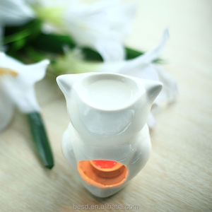 Unique intérieur décoration parfum brûleurs animal nouveau en céramique hibou essential oil burner. - Product Image 4