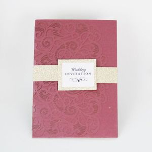 Thiết Kế Mới Red Laser Cut Thiệp Mời Đám Cưới Chất Lượng Tốt Thiệp Cưới Cho Khách Đám Cưới - Product Image 3