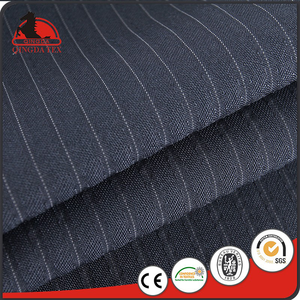 Nouveau mode OEM 430gsm noir blanc rayé polyester satin tissu pour costume - Product Image 3