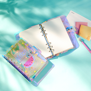 LABON <span class=keywords><strong>Wonderful</strong></span> B6 PVC Hojas sueltas Carpeta de 6 anillas Organizador recargable Cuaderno con impresión Uv Carpeta de flores de invitación - Product Image 2