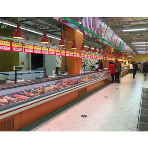 Profesyonel Plug-in hizmet et ticari derin dondurucular satılık CE HAVA SOĞUTUCU fiyat ekran süpermarket üretmek için soğutucu - Product Image 4