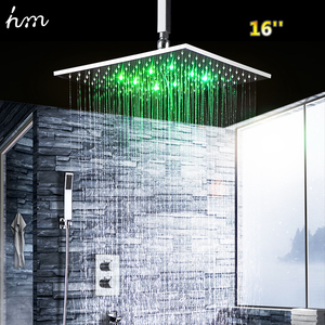 Thermostatic High Flow Shower Valve Rain LED Smart Light Shower Set for Bathroom - Product Image 6
