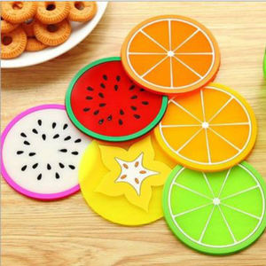 <strong>Fruit</strong> Design 3mm Thickness 4pcs/set Absorbent Felt <strong>coaster</strong>