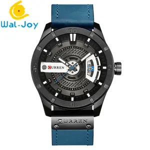 WJ-6556 Curren 8301 montre-bracelet pour hommes européens et américains bracelet décontracté calendrier étanche armée montre pour hommes personnalité Quartz