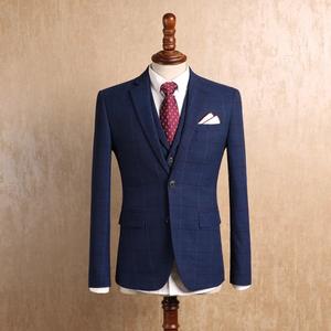 Mais recente personalizado 2 peça formal homens de negócios terno slim homens 3 peça de design casaco calça ternos de casamento terno de grife para o casamento vermelho - Product Image 3