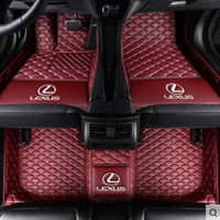 Conjunto completo Carro Tapetes Tapete Vermelho Tapete 5D Esteira Do Assoalho Do Carro para Todos Os Modelos de Automóveis