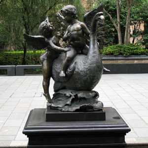 Antique Outdoor or Graveyard Decorative Guardian Angel Sculptures Life Size Bronze Winged Angel Statue - Product Image 5