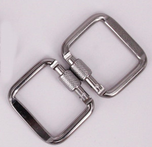 HXY-<span class=keywords><strong>Mousqueton</strong></span> en métal aluminium léger de 2 pouces, 5cm, pivotant noir, <span class=keywords><strong>autobloquant</strong></span>, en forme de carré pour porte-clés d'extérieur - Product Image 5