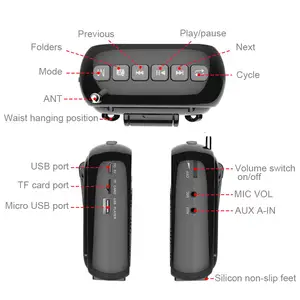 Amplificatore vocale portatile di alta qualità amplificatore audio altoparlante con microfono amplificatore vocale personale