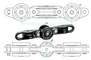 Fabrika satış UH-5075-S motorlu kapalı parça asma havai zincirli konveyör - Product Image 4