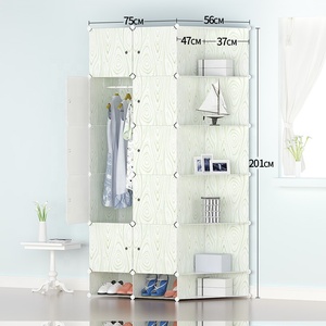 Lemari Pakaian Portabel, Lemari Pakaian Gantung, Lemari Kaca Kombinasi, Lemari Modular untuk Menghemat Ruang - Product Image 3