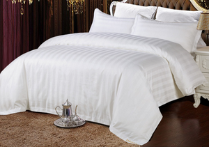 C40 * 40 <span class=keywords><strong>140</strong></span>*110 250TC hôtel 3 cm satin bande blanc drap <span class=keywords><strong>de</strong></span> <span class=keywords><strong>lit</strong></span> queen ensemble 100% coton - Product Image 5