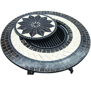 Tresses de foyer d'extérieur avec <span class=keywords><strong>table</strong></span> supérieure en mosaïque, 30 pouces - Product Image 1