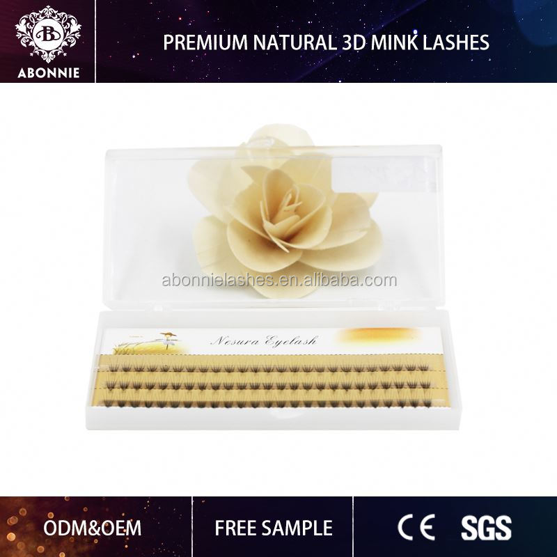 3d 100% Réel Vison Faux Cils Premade Fan Cils Extensions 0.05