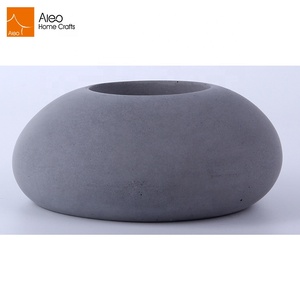 Bonne vente Conception Unique <span class=keywords><strong>Naturel</strong></span> Béton Ciment Oeuf En Forme De <span class=keywords><strong>Bougeoir</strong></span> pour La Maison De Décoration - Product Image 2