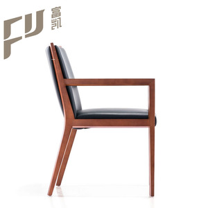 Wooden legs and armrest meeting conference room chair de bureau - Product Image 5