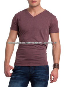 nuevo estilo 2014 algodón blanco v- cuello delgado apretado camiseta con cualquier color para los hombres fabricantes de ropa <span class=keywords><strong>ch</strong></span> - Product Image 6