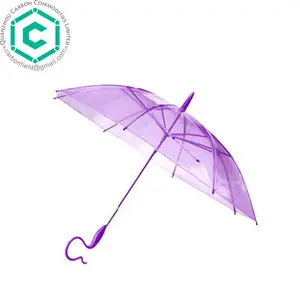 Europe standard purple color and sepcial handle plastic umbrella
