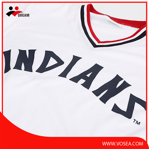widely used english printing design white baseball jersey - Product Image 3