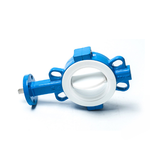 <span class=keywords><strong>Ácido</strong></span> clorhídrico resistente al fuerte corrosivo medio palanca cuatro flúor de grado de alimentos de la válvula de mariposa - Product Image 2