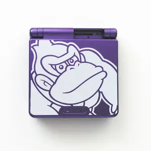 Capa invólucro para king kong, peça de versão limitada para nintendo gameboy advance sp, roxo para donkey kong edition