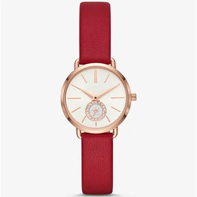 นาฬิกาข้อมือแฟชั่นประดับเพชรสำหรับผู้หญิงนาฬิกาข้อมือควอตซ์สีทอง PVD สำหรับผู้หญิง