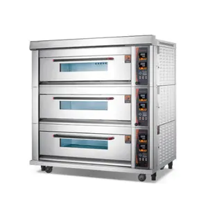 Commercial Luxury Multifunctional Gas 3 Deck Bakery Oven