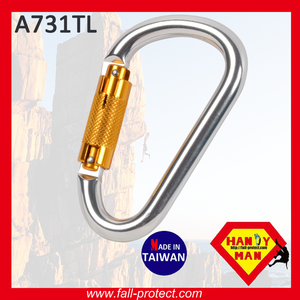 25 KN Quality Durable Outdoor Sports Heavy Duty Twist Lock Climbing Aluminum Carabiner - Product Image 3