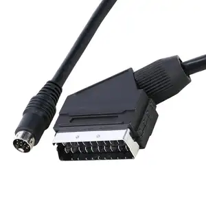 Scart zu 9-poligem Din-Kabel RS232 DB9 zu Mini Mini Din zu Scart-Kabel