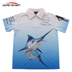 Certificado pasado impresión personalizada sublimación pesca camisa Jersey - Product Image 1