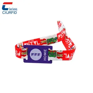 Eropa Contactless 50pF Mifare Ultralight C RFID NFC Anyaman Gelang untuk Acara