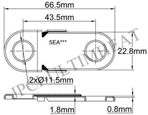 Tipo 5EA 2 Agujeros Diámetro 11,5mm Distancia 43,5mm Automatización del hogar Detección de incendios Enlaces fusibles - Product Image 2