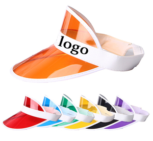 Casquette pare-soleil en PVC plastique uni de bonne qualité pour la vente en gros - Product Image 3