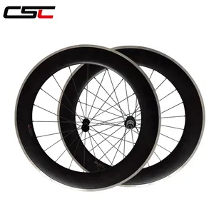 колесная 80 мм Suppliers-Комплект колес для велосипеда из углеродного алюминиевого сплава c глубиной 80 мм