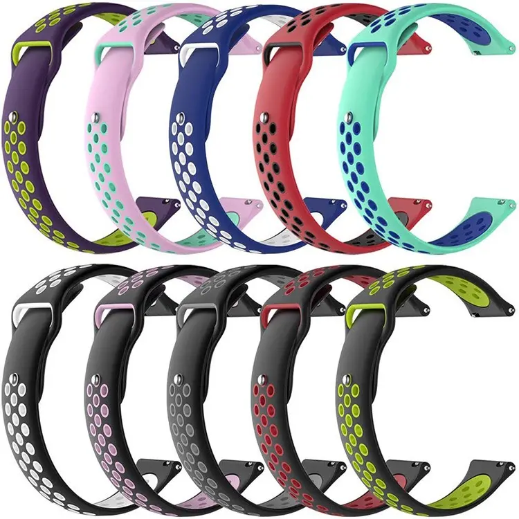 20mm 22mm Silicone Strap For Garmin Vivoactive 3 4 4S Smart Watch Band