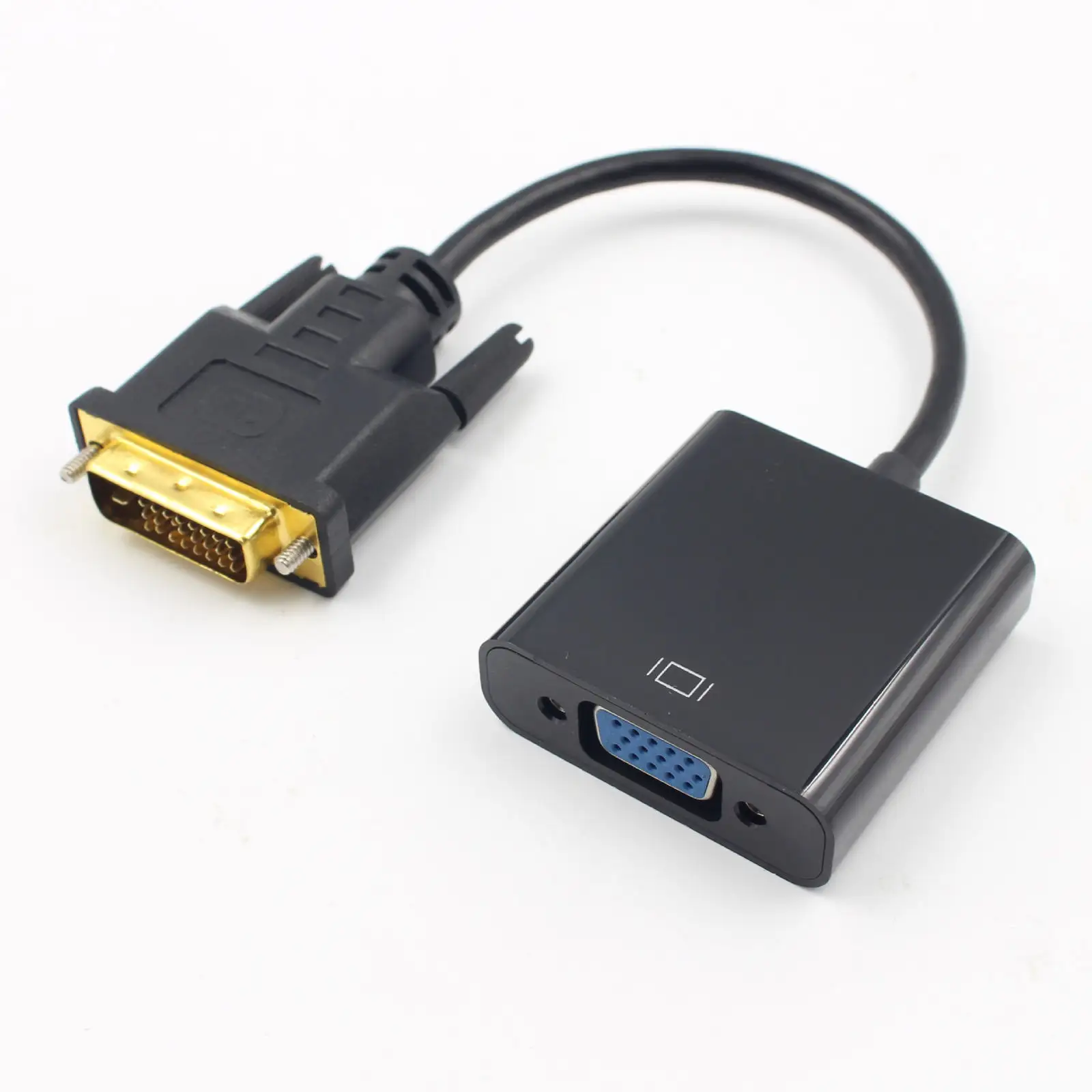 Melhor qualidade Best DVI-D 24 + 1 Pin Masculino para VGA 15Pin Feminino Ativo Cabo Adaptador Conversor 1080P