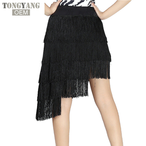 TONGYANG-falda con borlas para mujer, falda de baile latino, Salsa, <span class=keywords><strong>Cha</strong></span>, Rumba, Samba, salón de baile <span class=keywords><strong>Tango</strong></span>, bailarina - Product Image 3