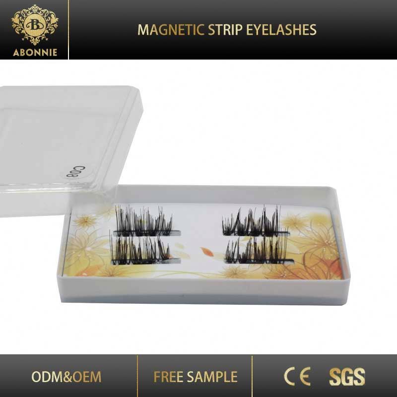 Privé Logo 3d Naturel Vison Naturel Synthétique Bande Magnétique Faux Cils