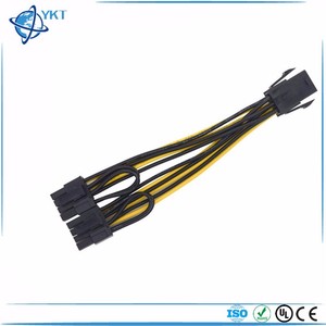 1007 16AWG pci-e6 Pin a 8 (6 + <span class=keywords><strong>2</strong></span>) Pin cavo di alimentazione intrecciato per Video GPU - Product Image 2