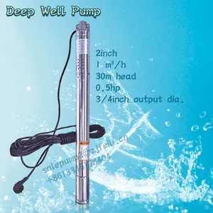 50QGD1-30-0.37 Deep Well Submersible ปั๊ม2นิ้วเส้นผ่านศูนย์กลาง2นิ้วลึกปั๊มน้ำราคา