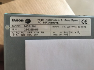 SERVOMOTOR DE CA <span class=keywords><strong>FAGOR</strong></span> NUEVO Y ORIGINAL MCS-20L - Product Image 2