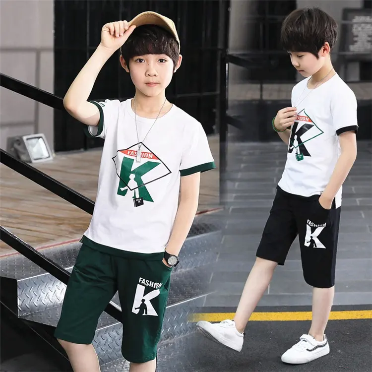Hot Sale Summer Children's Sets Baby Boy Clothing 2pcs T-shirt kids clothes
