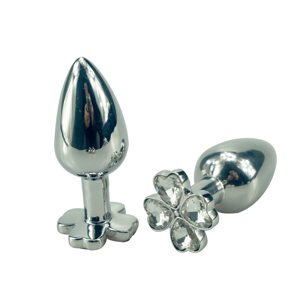clover anal plug Rear Assets Rainbow Clover Metal Butt Plug – Lovers main image 1