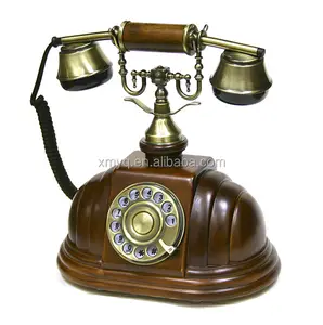 Vintage elegantes Telefon Drehkreuz Holz antikes Telefon
