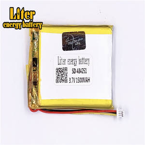 Connector 1,0-<span class=keywords><strong>3</strong></span> p <span class=keywords><strong>3</strong></span>,7 V 484251 1500 mAh rechargeable LiPo battery solar Li ion polymer lithium battery with PCM - Product Image 2