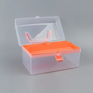 Reasonable price good quality 21.5*14.5*12cm red plastic portable storage toolbox