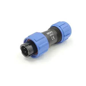 IP68 2 3 4 5 7 9 Pin วงกลมชาย SP1310 เกลียวสายกันน้ำ 5A 13A power weipu connector