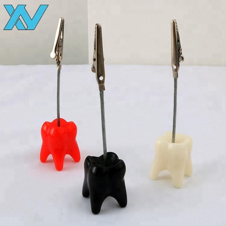 Держатели для фотографий в форме зуба, зажимы с застежкой-крокодилью для фотографий, заметок и настольных номеров