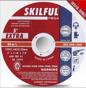 <span class=keywords><strong>5</strong></span>" 125x 1. 6x2 2. 2mm abrasivo de corte discos amoladora/moledora/<span class=keywords><strong>esmeril</strong></span> en12413 - Product Image 1